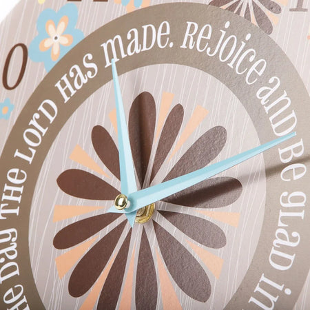 WALL CLOCK REJOICE AND BE GLAD 11 INCH
