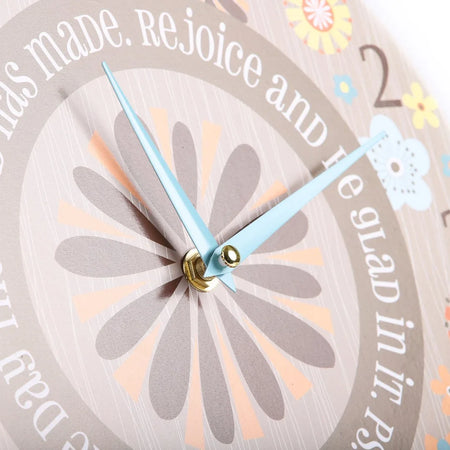 WALL CLOCK REJOICE AND BE GLAD 11 INCH