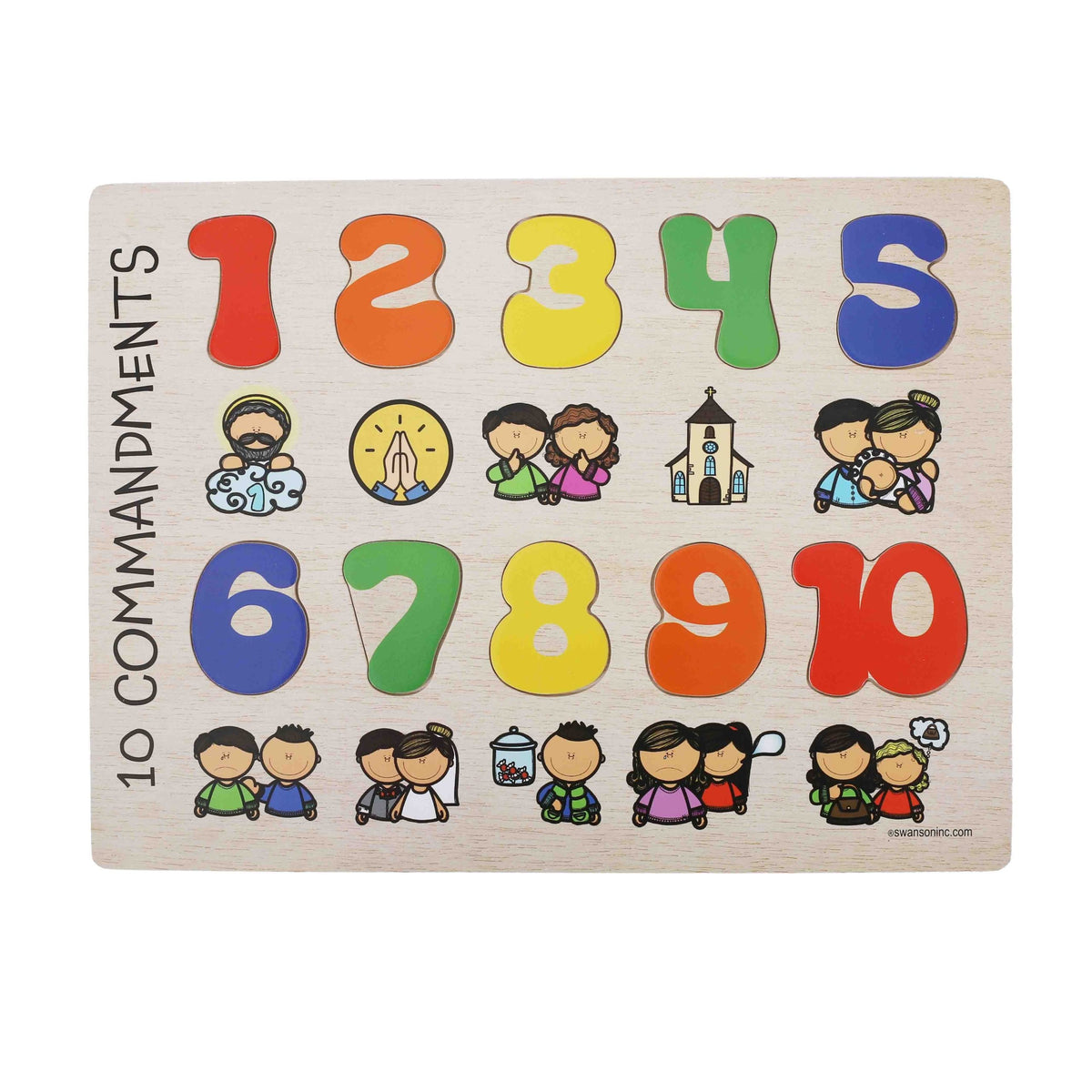 PUZZLE WOOD TEN COMMANDMENTS