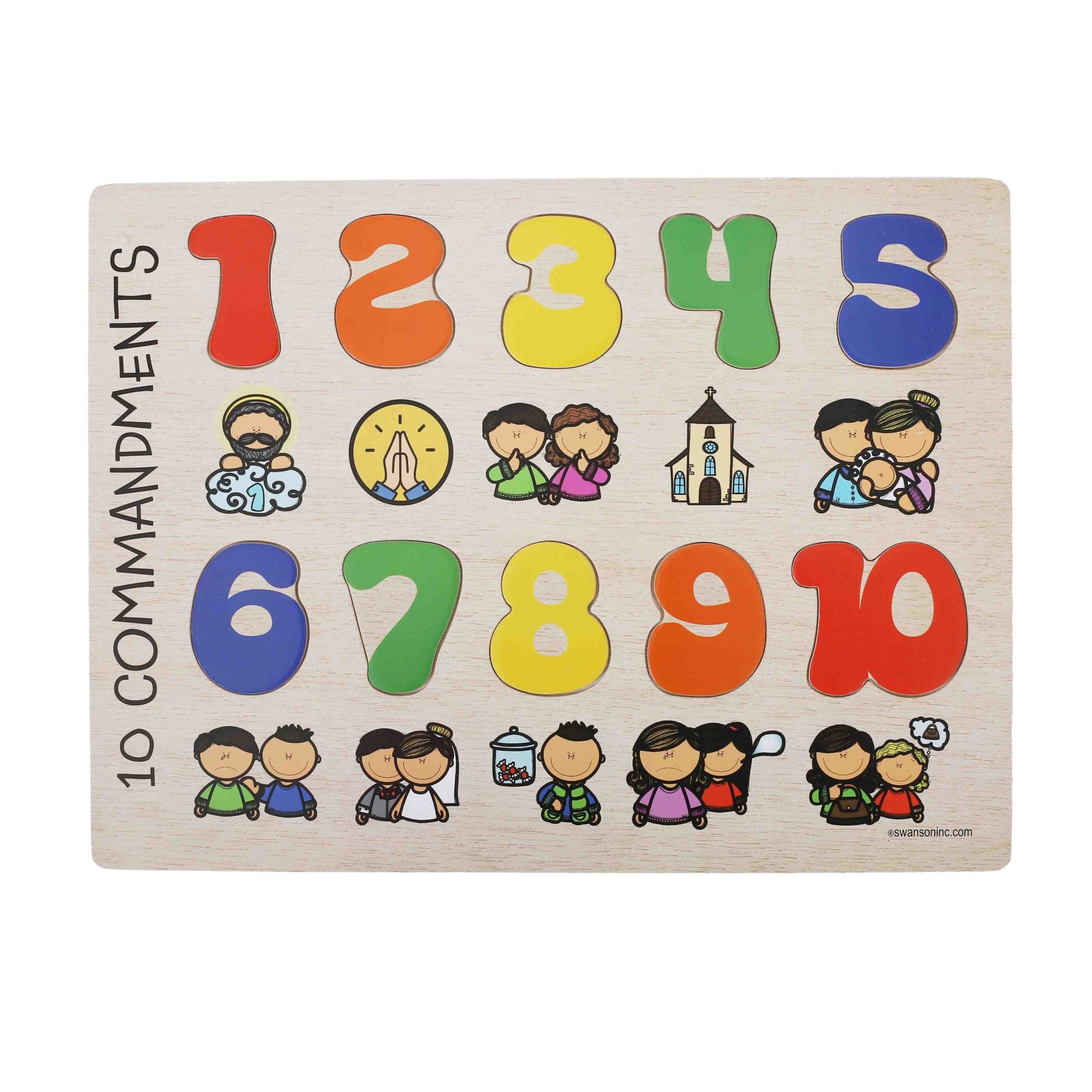 PUZZLE WOOD TEN COMMANDMENTS