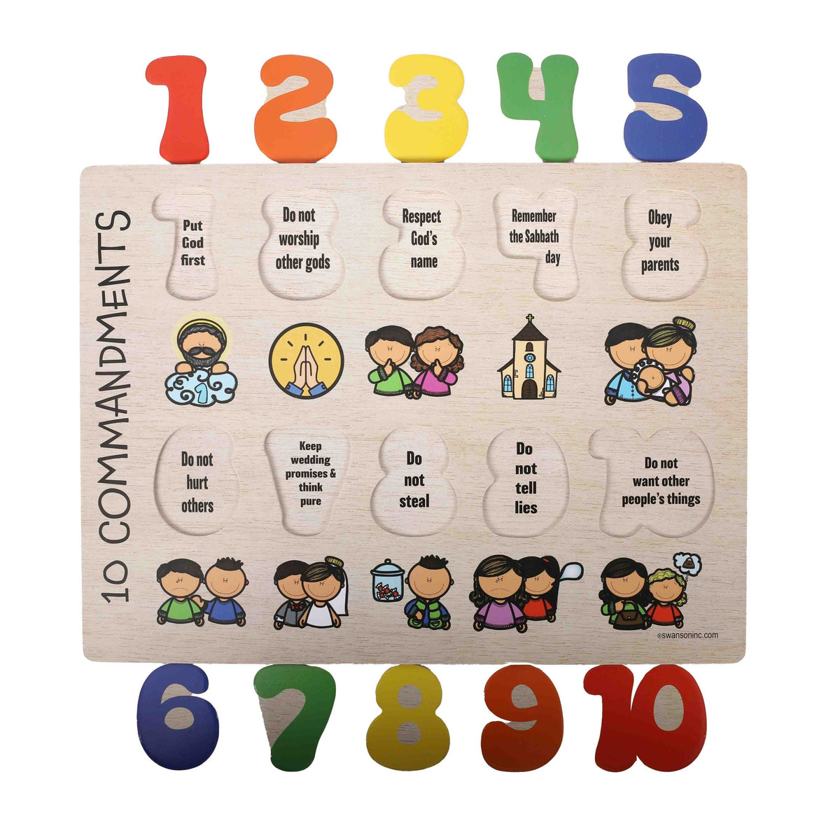 PUZZLE WOOD TEN COMMANDMENTS