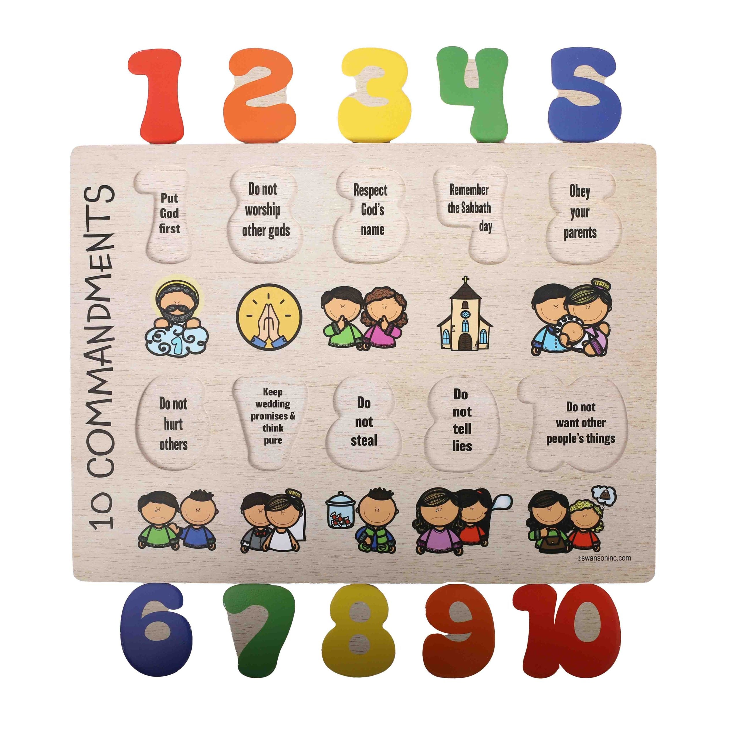 PUZZLE WOOD TEN COMMANDMENTS