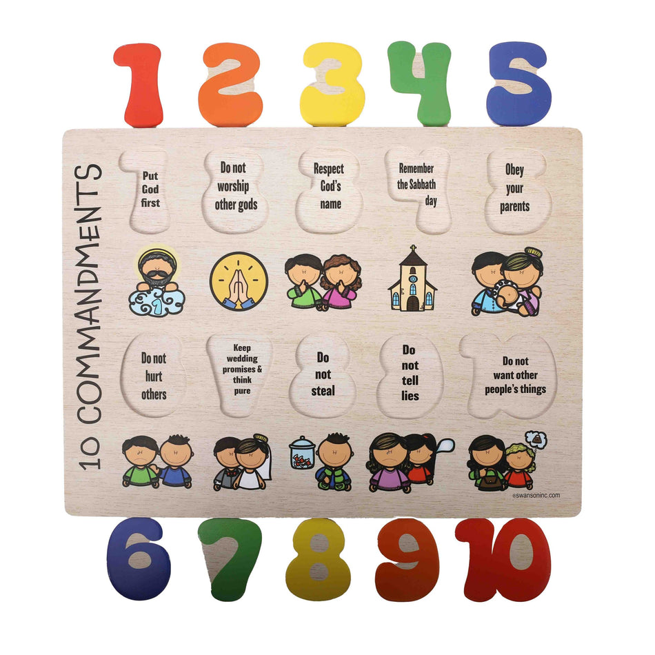 PUZZLE WOOD TEN COMMANDMENTS