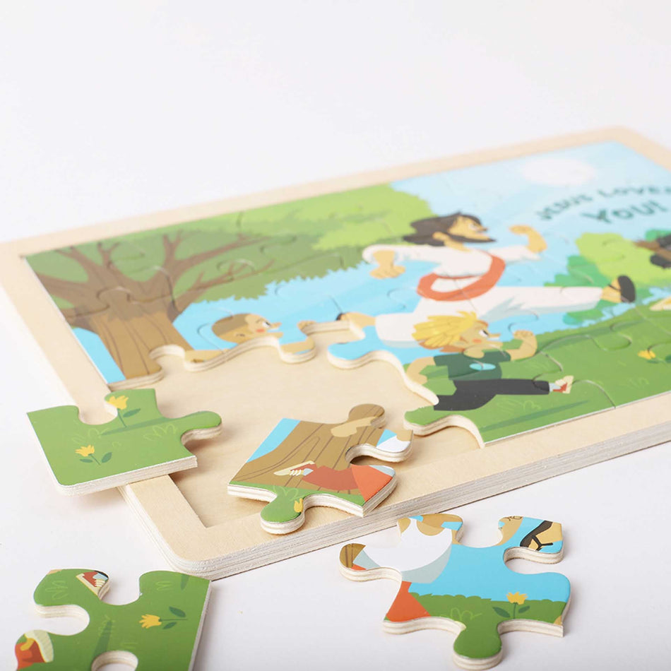 Wooden Puzzle - Jesus Loves You! by Swanson Christian Products, product view 2