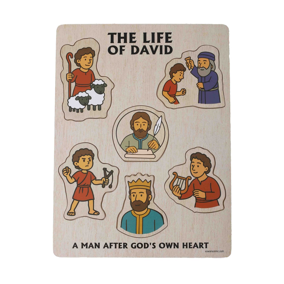 Wood Life of David Wooden Puzzle by Swanson Christian Products, product view 2