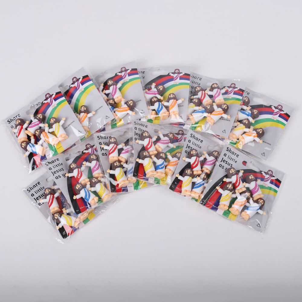 Little Jesus Figures - 12 Sets of 5 (60 Figurines) by Swanson Christian Products, product view 6