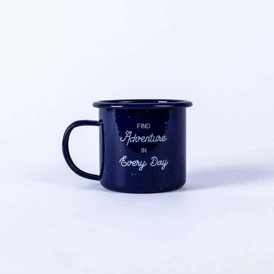 12 oz Cobalt Campfire Mug “Explore”