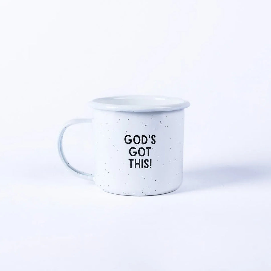 12 oz White Campfire Mug “Be Still”