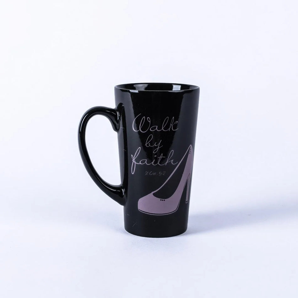 Latte Mug – Walk By Faith – 16 oz
