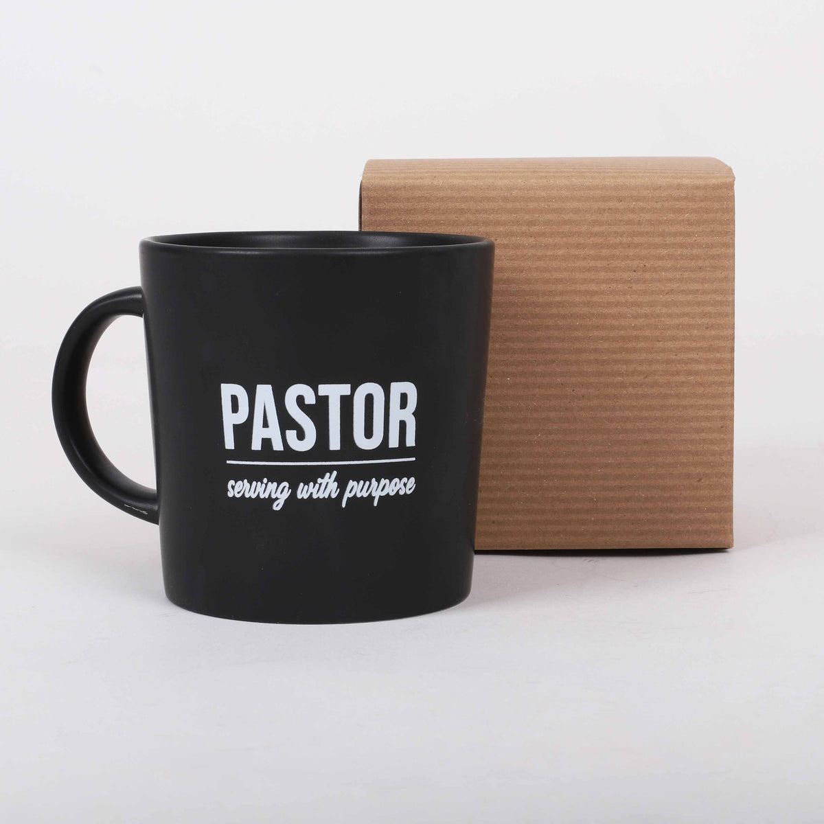 MUG PASTOR SERVING BLACK 12 OZ