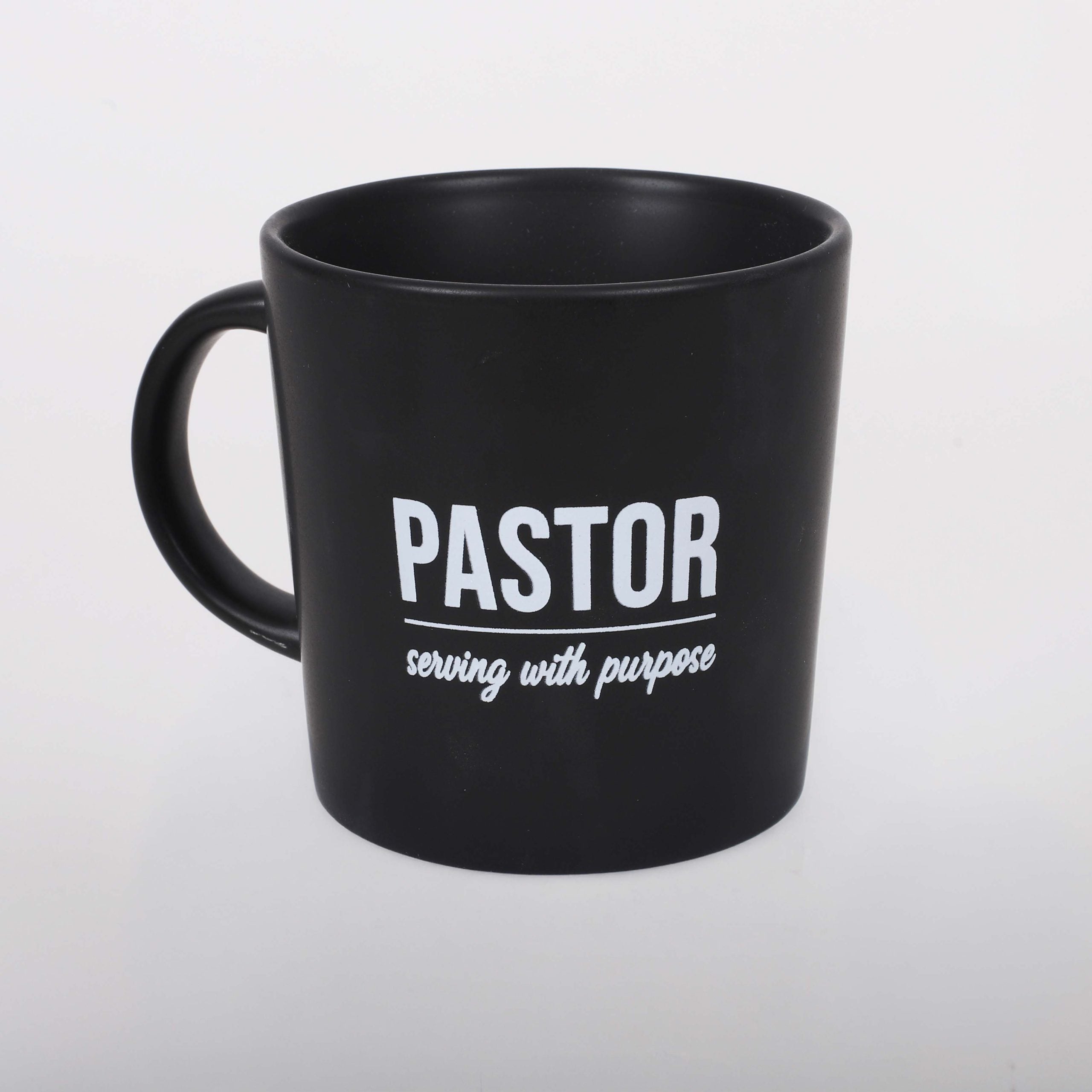 MUG PASTOR SERVING BLACK 12 OZ