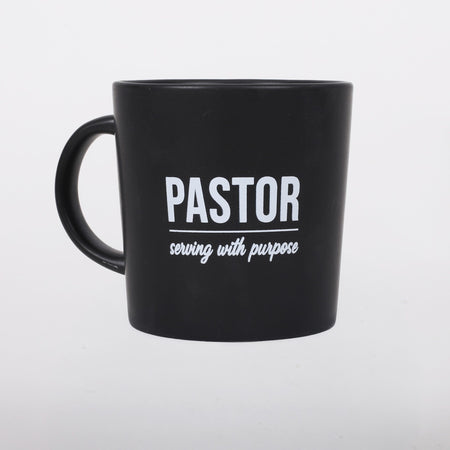 MUG PASTOR SERVING BLACK 12 OZ