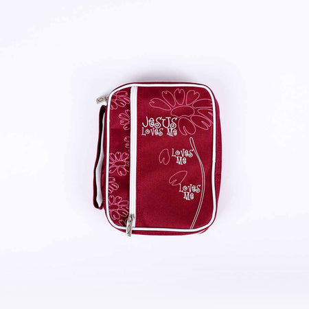 CANVAS BIBLE COVER JESUS LOVES M