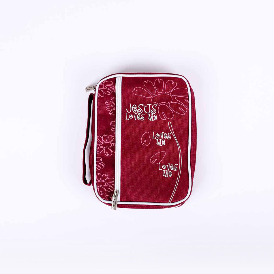 CANVAS BIBLE COVER JESUS LOVES M