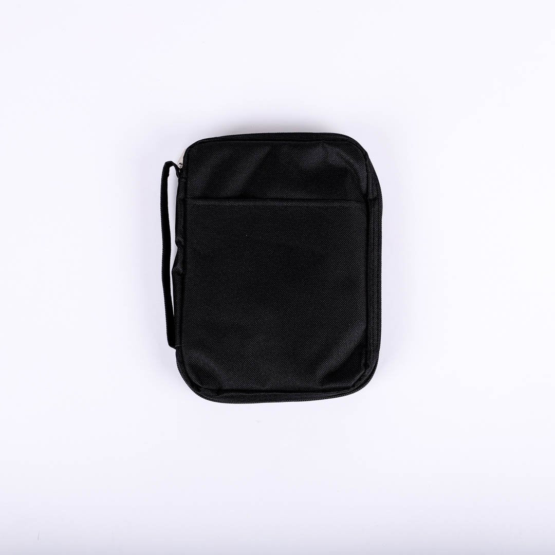 BIBLE COVER CANVAS BLACK PLAIN M