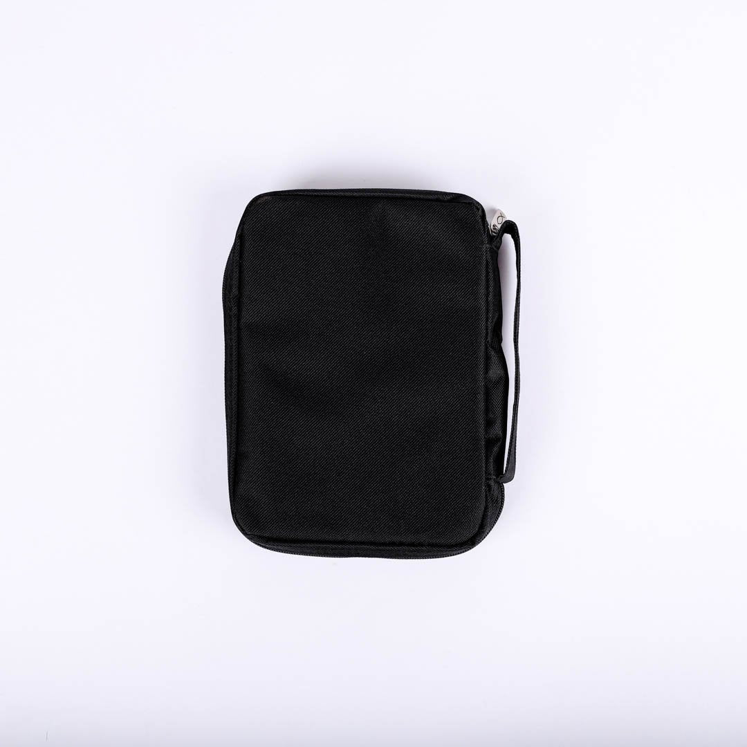 BIBLE COVER CANVAS BLACK PLAIN M