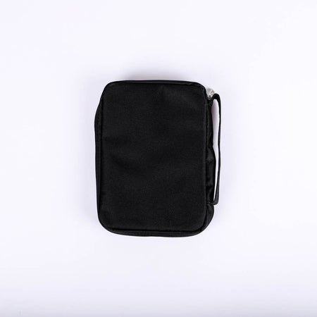 BIBLE COVER CANVAS BLACK PLAIN M