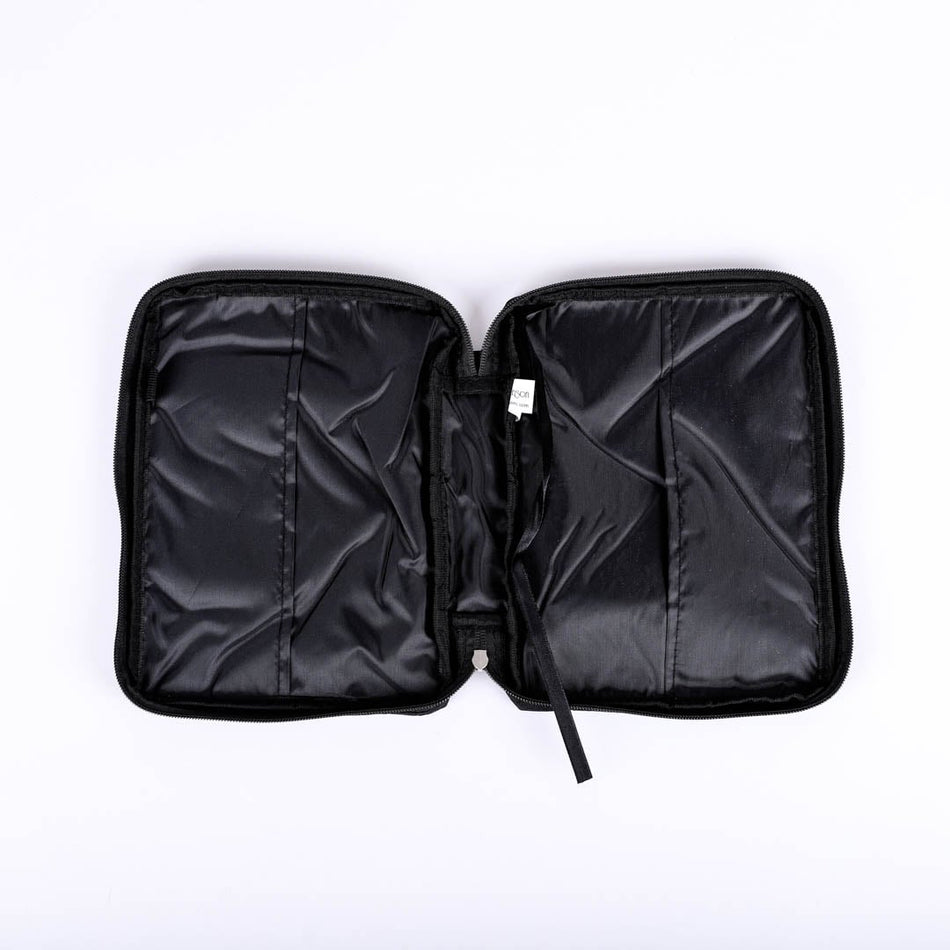 Plain Black Canvas Bible Cover - Medium by Swanson Christian Products, product view 2