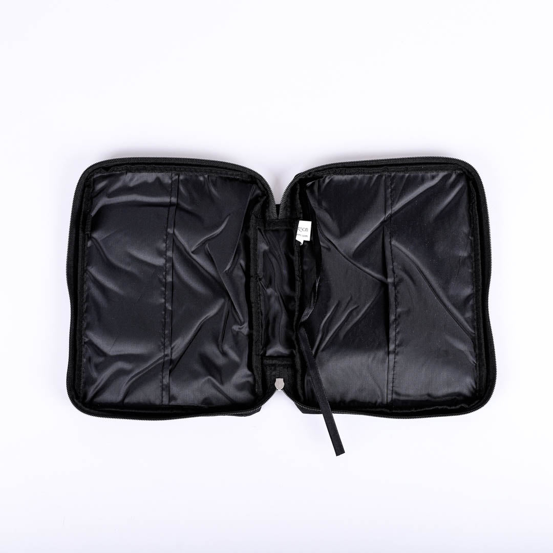 BIBLE COVER CANVAS BLACK PLAIN M