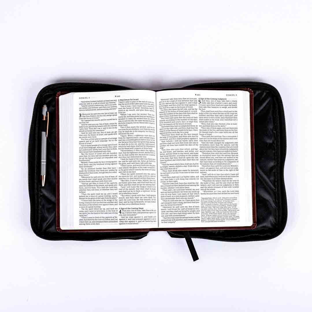 BIBLE COVER CANVAS BLACK PLAIN M