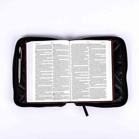 BIBLE COVER CANVAS BLACK PLAIN M