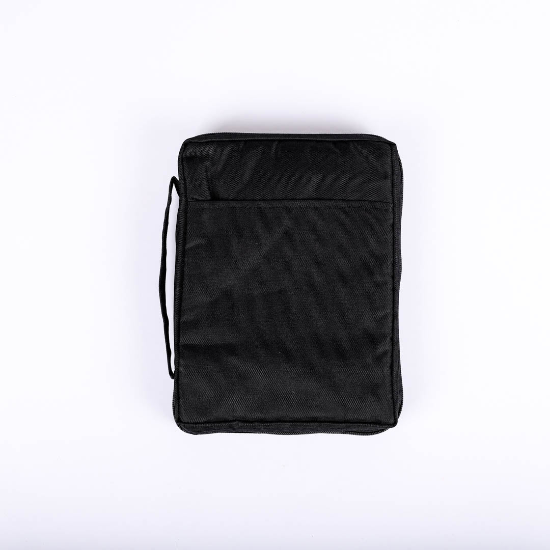 BIBLE COVER CANVAS BLACK PLAIN L