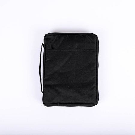 BIBLE COVER CANVAS BLACK PLAIN L