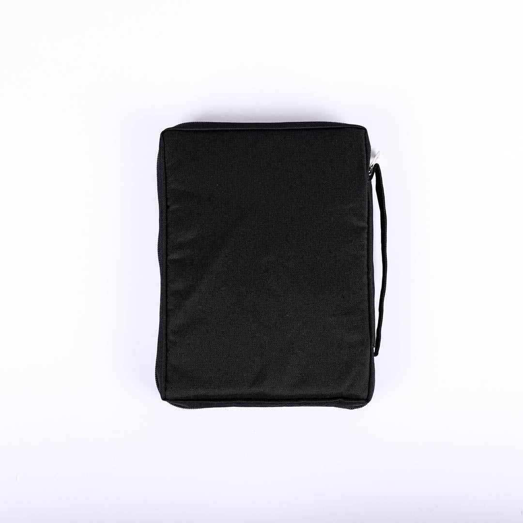 BIBLE COVER CANVAS BLACK PLAIN L