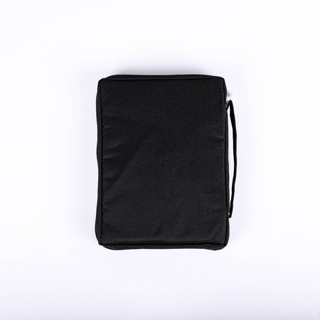 BIBLE COVER CANVAS BLACK PLAIN L