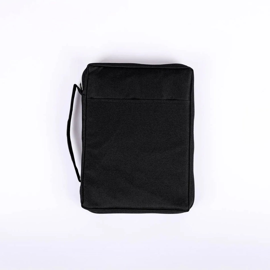 Bible Cover Canvas Black Plain – Large