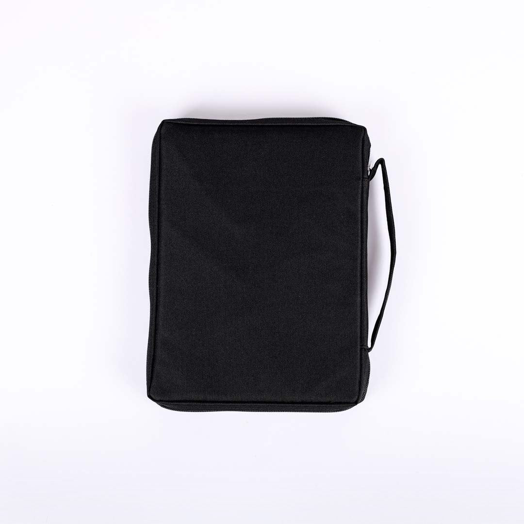 BIBLE COVER CANVAS BLACK PLAIN XL