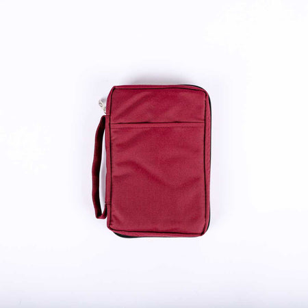 BIBLE COVER CANVAS BURGUNDY PLAIN S