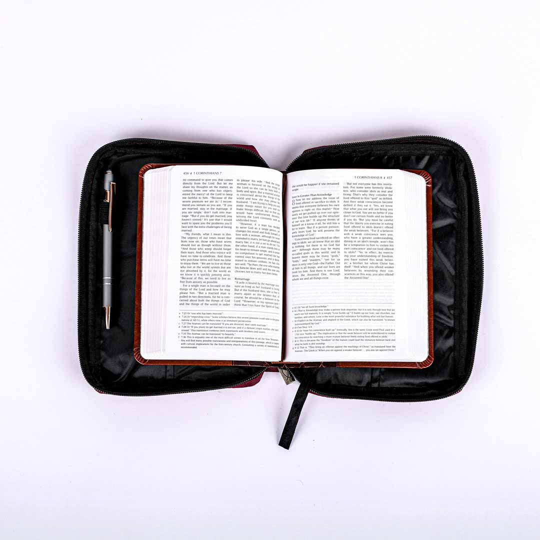 BIBLE COVER CANVAS BURGUNDY PLAIN S