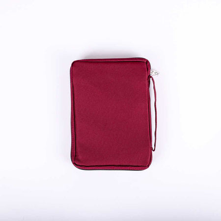 BIBLE COVER CANVAS BURGUNDY PLAIN M