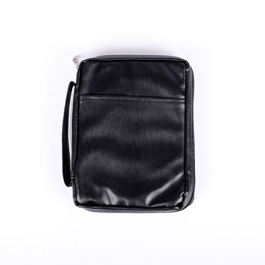 Plain Imitation Leather Bible Cover | Black | Sizes L–XXL