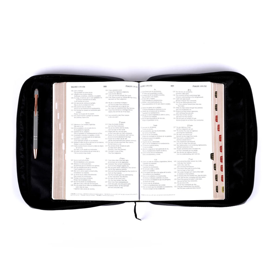 Bible Cover Imitation Leather Cross Black L