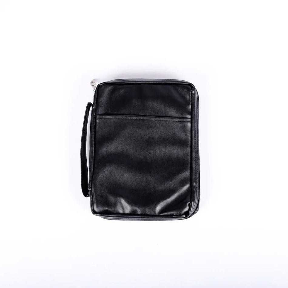 Bible Cover Imitation Leather Black – Large