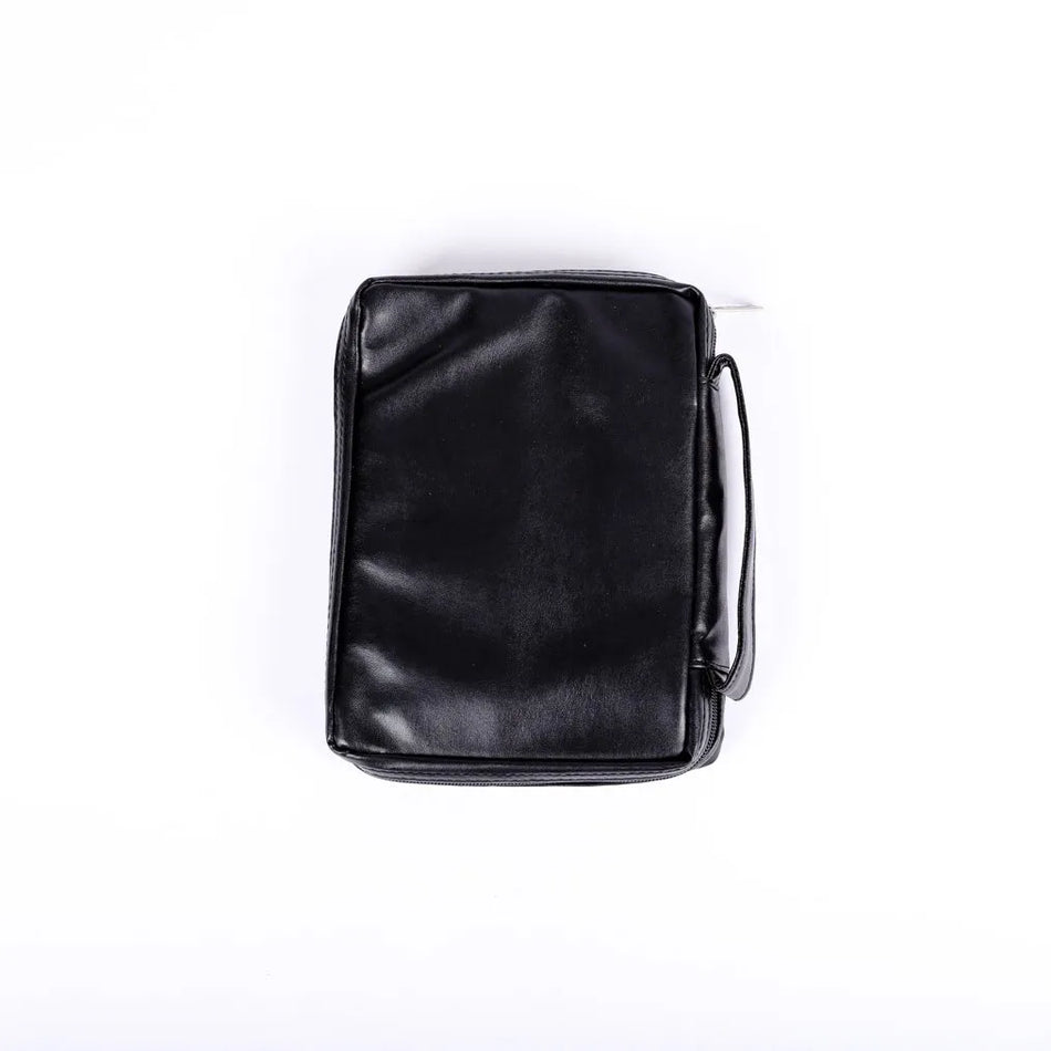 Bible Cover Imitation Leather Black – Large