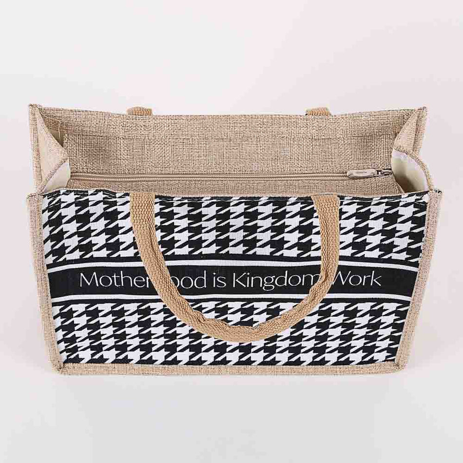 Woven Canvas Tote – Motherhood is Kingdom Work