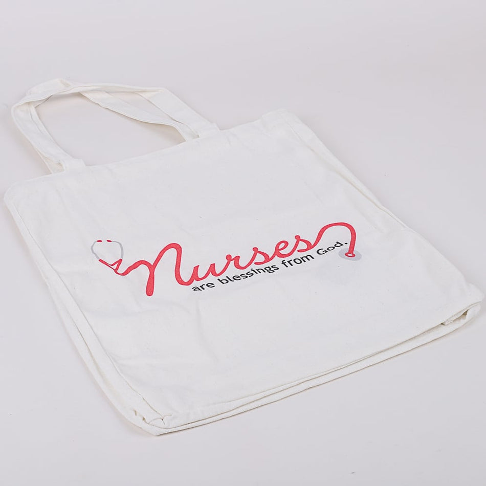 Classic Cotton Tote - Nurses are Blessings by Swanson Christian Products, product view 2