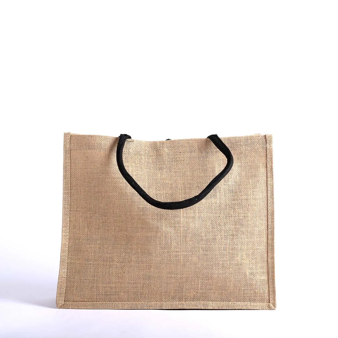 JUTE TOTE BAG BLESSED 17x13.5x6