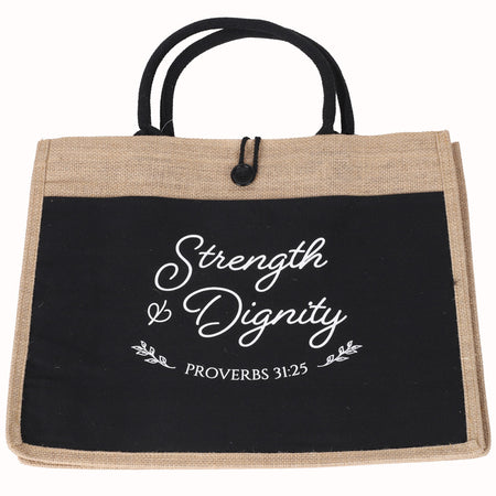 JUTE TOTE BAG DIGNITY  17x13.5x6