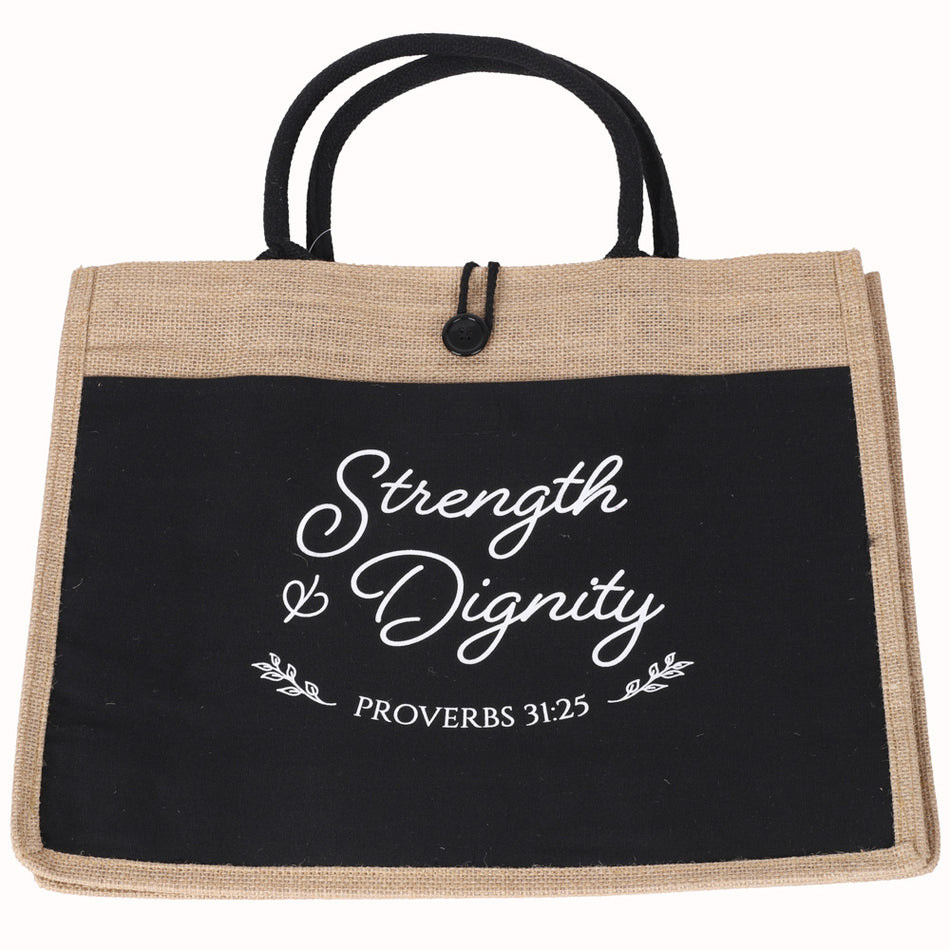 JUTE TOTE BAG DIGNITY  17x13.5x6