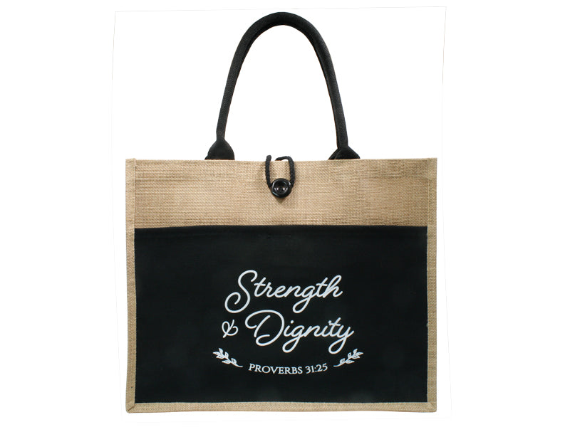 JUTE TOTE BAG DIGNITY  17x13.5x6