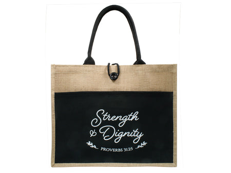JUTE TOTE BAG DIGNITY  17x13.5x6