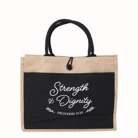 JUTE TOTE BAG DIGNITY  17x13.5x6
