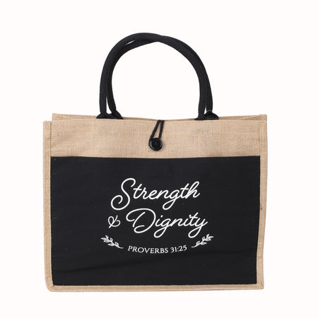 JUTE TOTE BAG DIGNITY  17x13.5x6