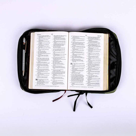 BIBLE COVER CANVAS ARMY OF GOD CAMO M