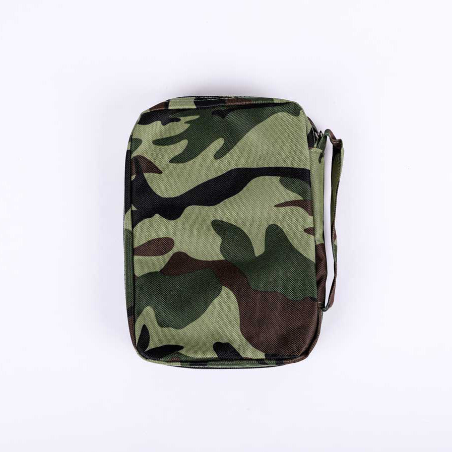 BIBLE COVER CANVAS ARMY OF GOD CAMO GREEN L