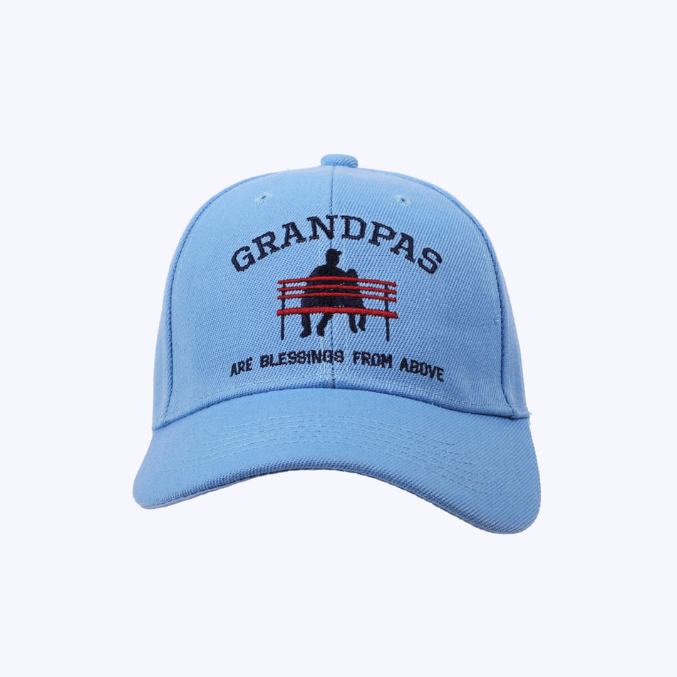 Grandpas Are Blessings From Above Cap | Embroidered Christian Gift Hat | Adjustable Fit
